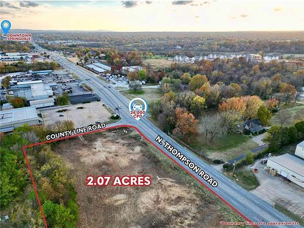 2 Acres of Commercial Land for Sale in Springdale, Arkansas