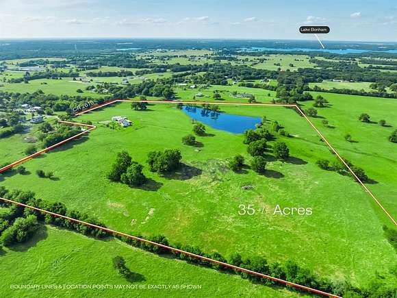 35.078 Acres of Land with Home for Sale in Bonham, Texas