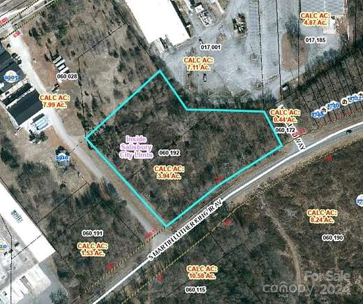 3.9 Acres of Commercial Land for Sale in Salisbury, North Carolina