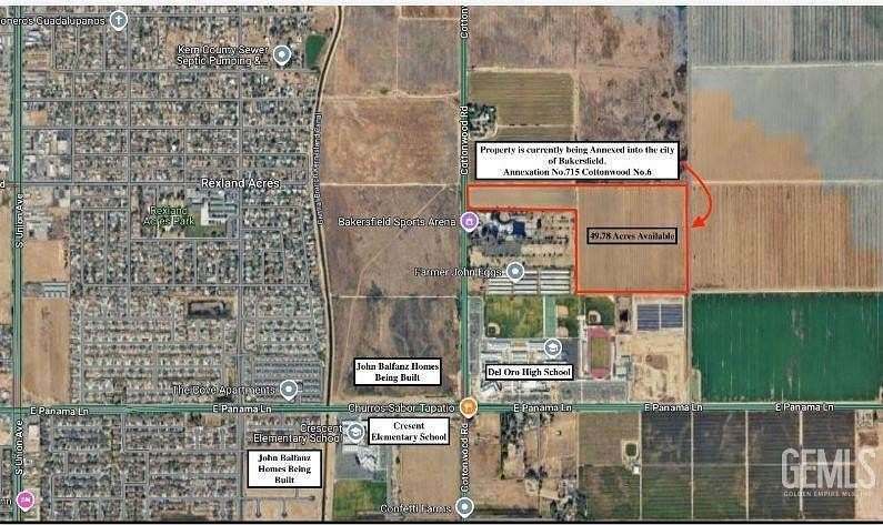 49.78 Acres of Land for Sale in Bakersfield, California