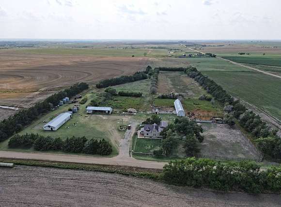 15.5 Acres of Land with Home for Sale in Sylvan Grove, Kansas