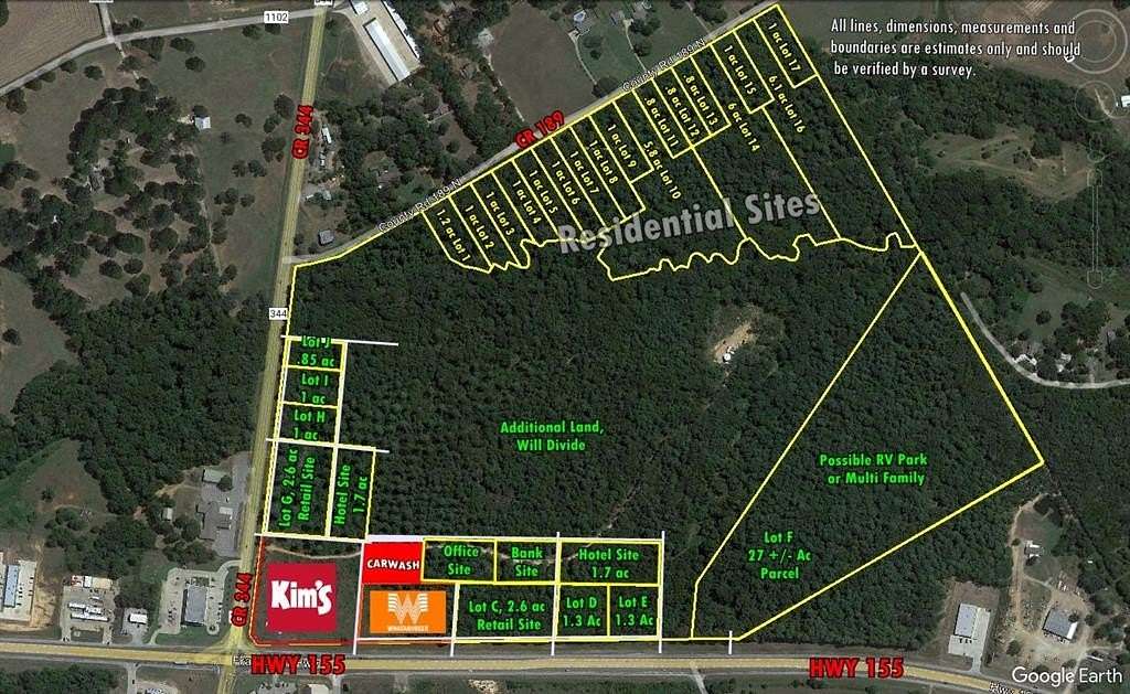 1.84 Acres of Commercial Land for Sale in Flint, Texas