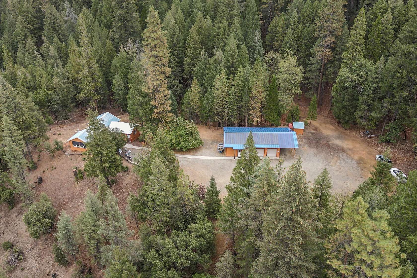 12.37 Acres of Recreational Land with Home for Sale in Trinity Center, California