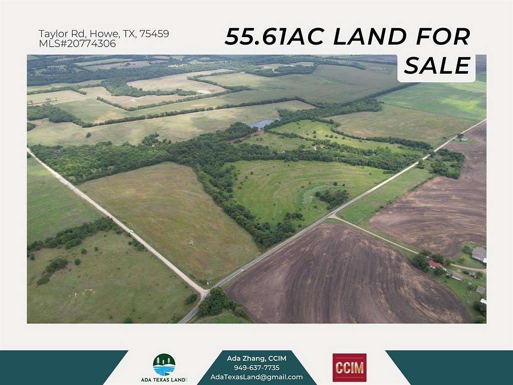 55.607 Acres of Mixed-Use Land for Sale in Howe, Texas