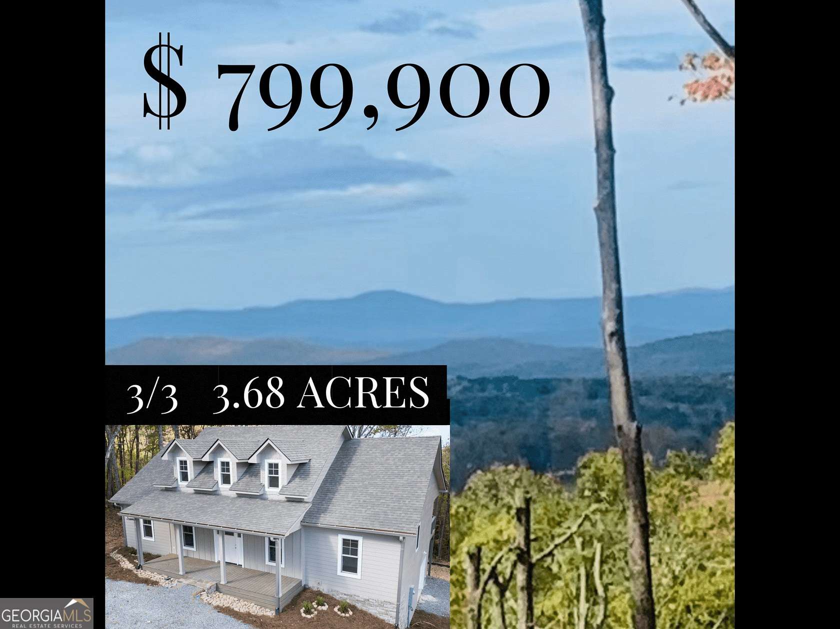 3.68 Acres of Residential Land with Home for Sale in Talking Rock, Georgia