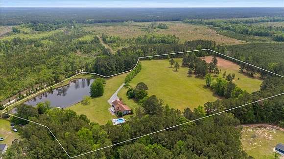 27.09 Acres of Land with Home for Sale in Moncks Corner, South Carolina