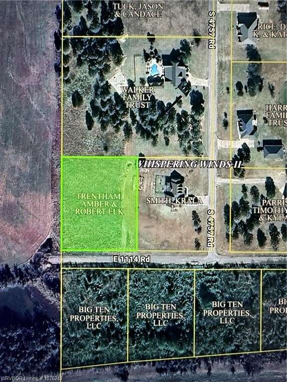 1.25 Acres of Residential Land for Sale in Muldrow, Oklahoma