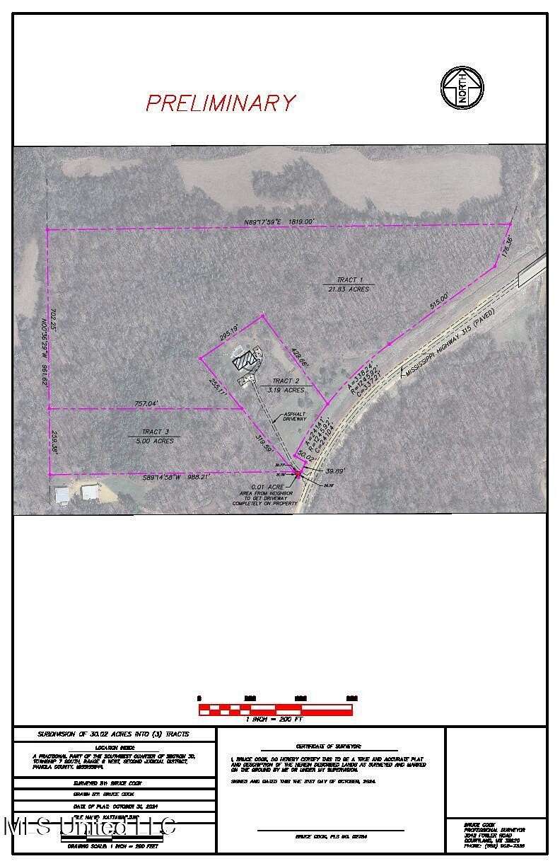 26.83 Acres of Land for Sale in Sardis, Mississippi