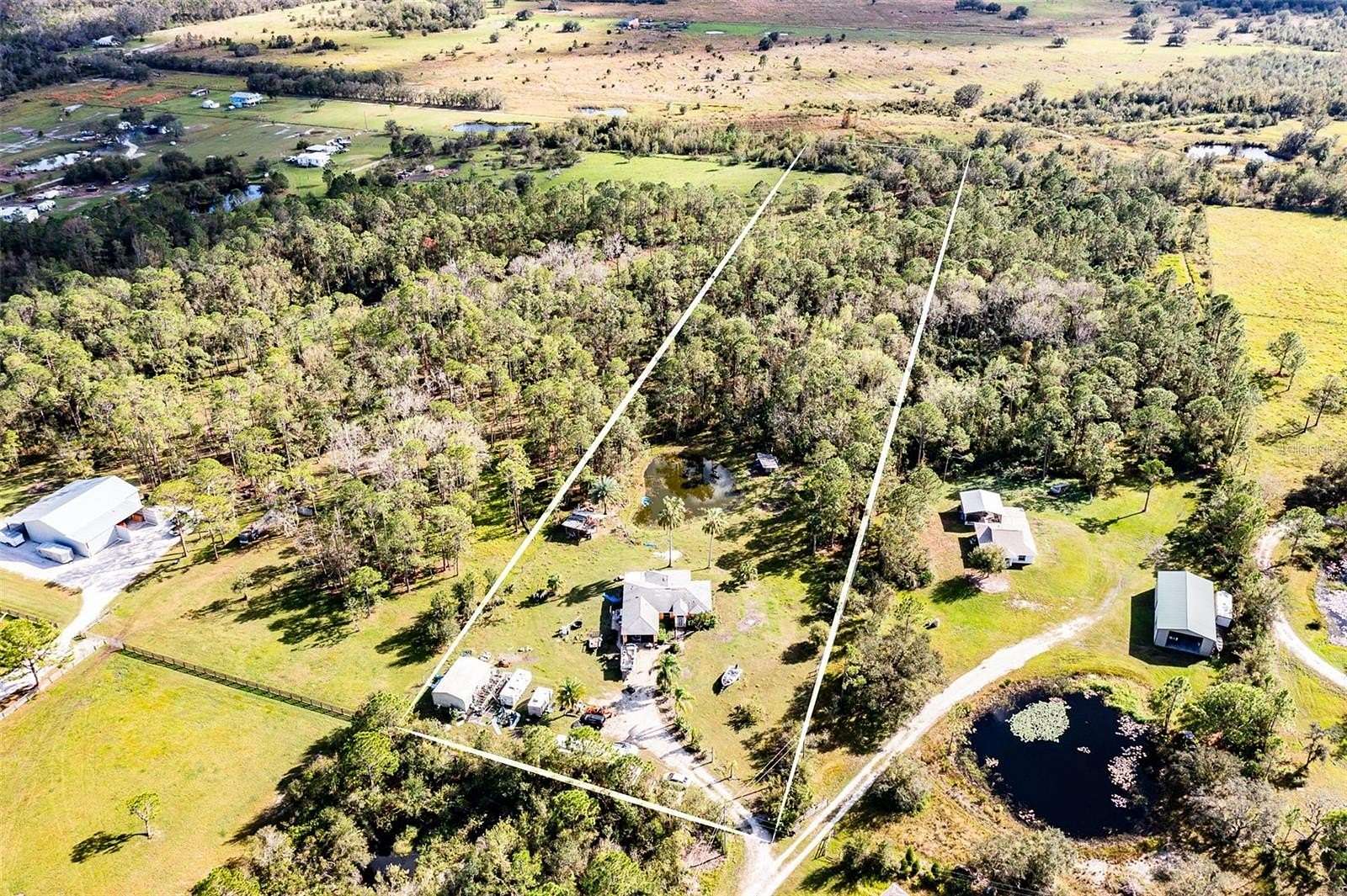 6.06 Acres of Residential Land with Home for Sale in Myakka City, Florida