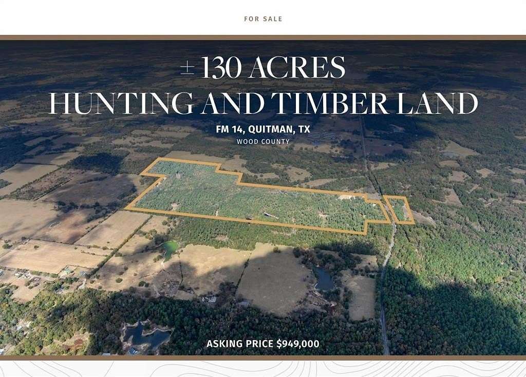 130 Acres of Recreational Land & Farm for Sale in Quitman, Texas