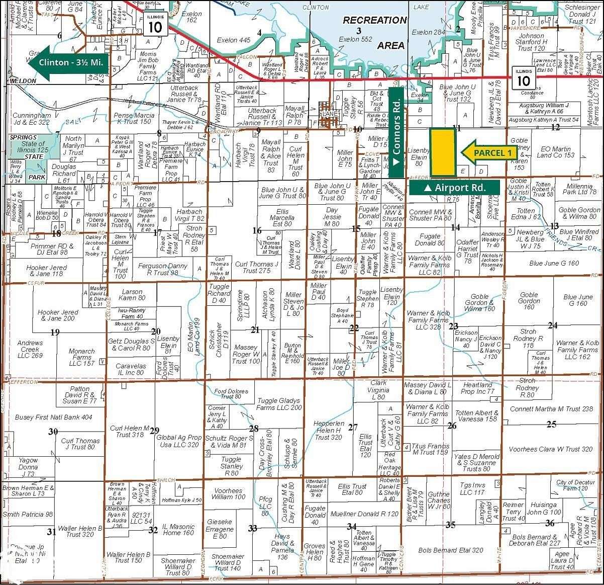 158.75 Acres of Agricultural Land for Auction in Clinton, Illinois