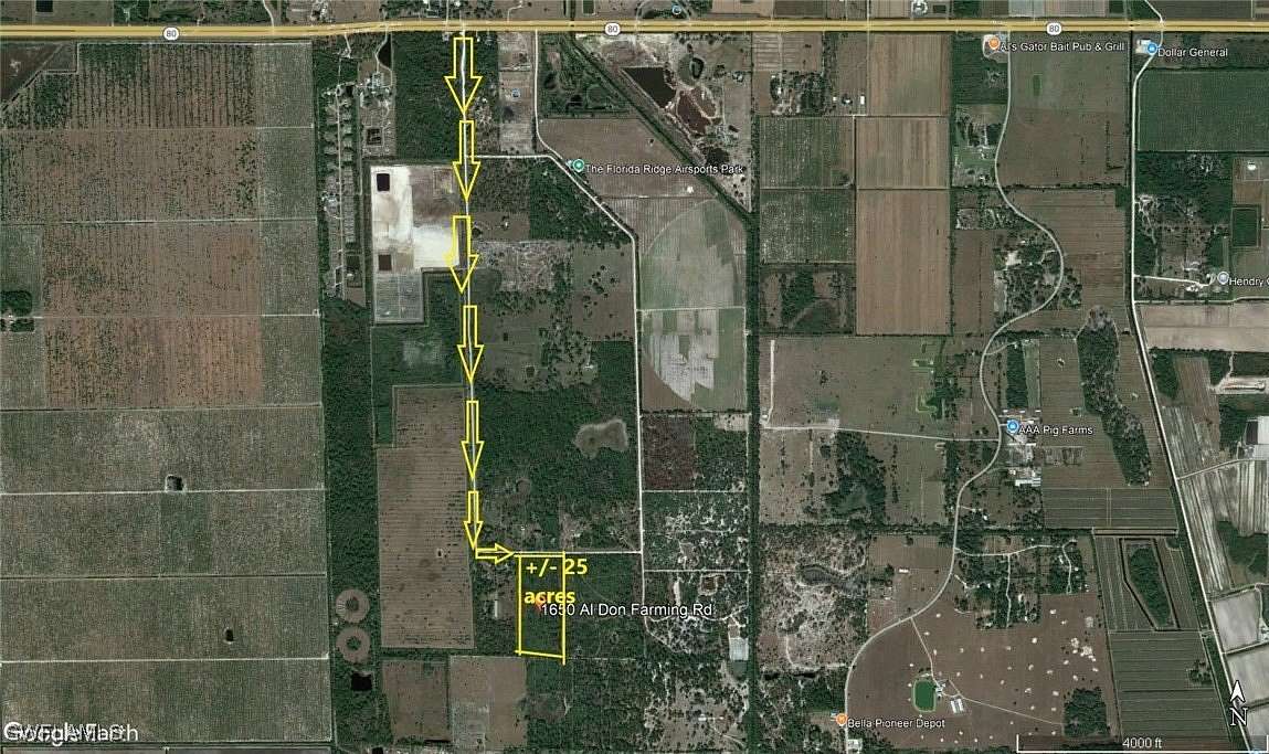 25 Acres of Recreational Land for Sale in Clewiston, Florida