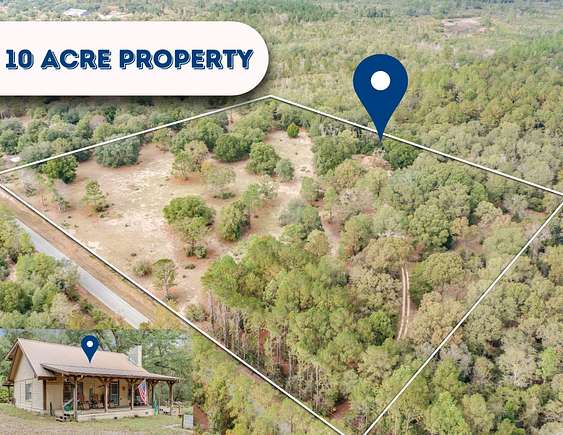 10 Acres of Land with Home for Sale in Crestview, Florida