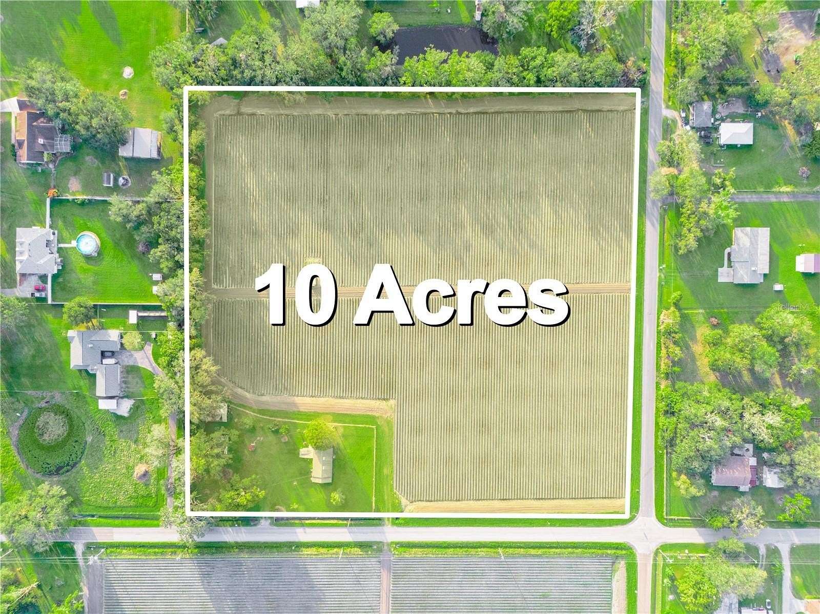 10 Acres of Residential Land with Home for Sale in Plant City, Florida