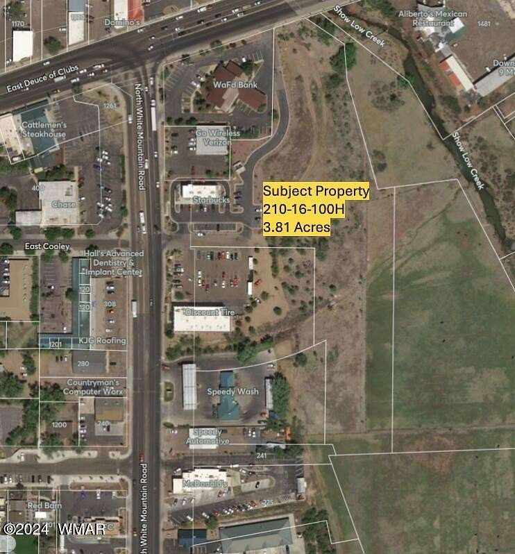 3.81 Acres of Commercial Land for Sale in Show Low, Arizona