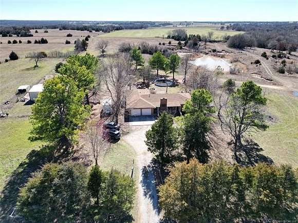 94 Acres of Recreational Land with Home for Sale in Byars, Oklahoma