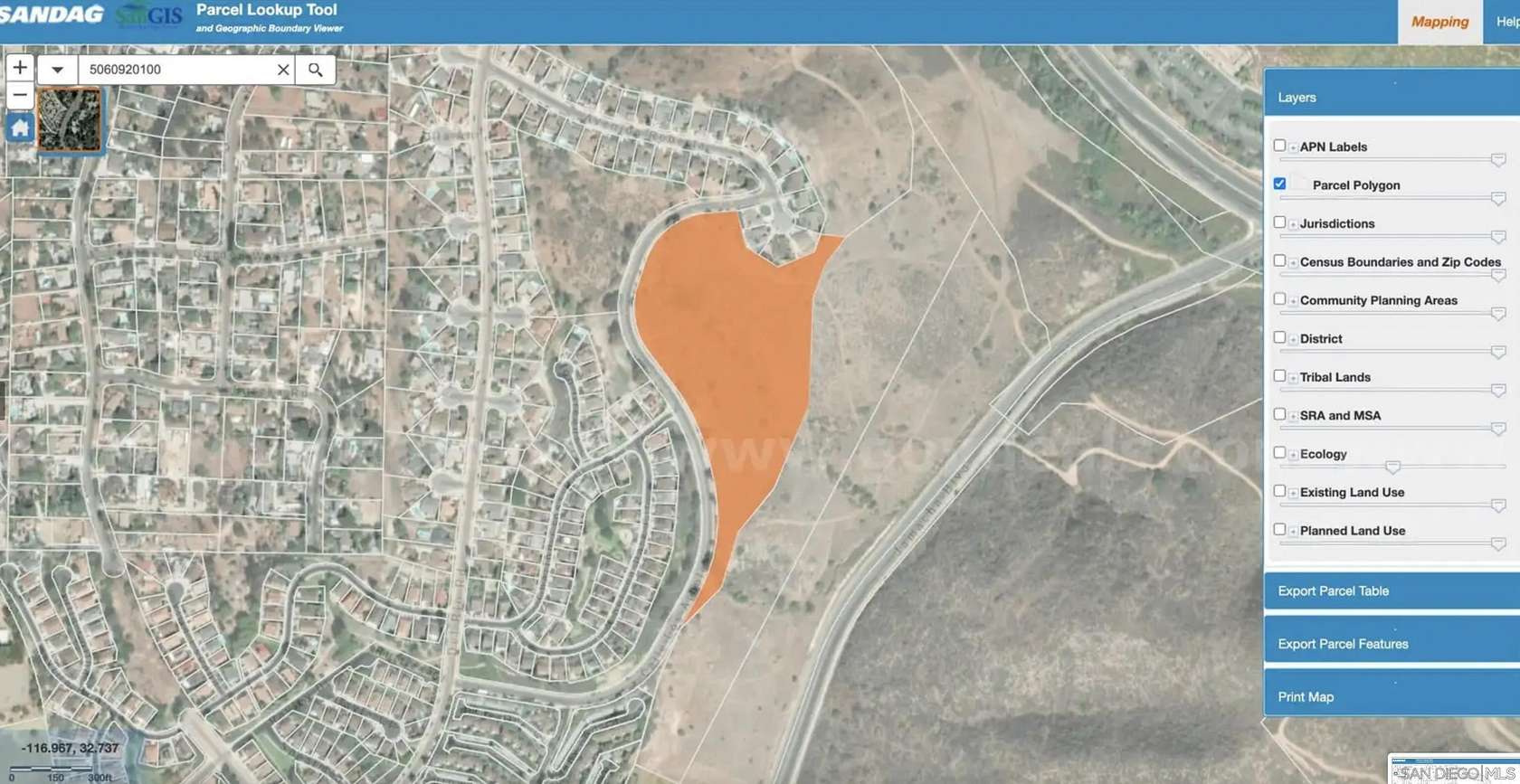 11.56 Acres of Land for Sale in Spring Valley, California