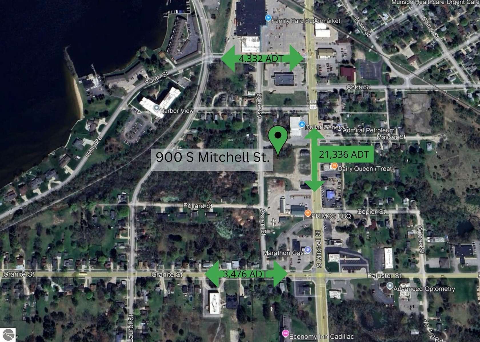 1.12 Acres of Commercial Land for Sale in Cadillac, Michigan