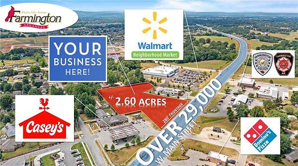 2.6 Acres of Commercial Land for Sale in Farmington, Arkansas