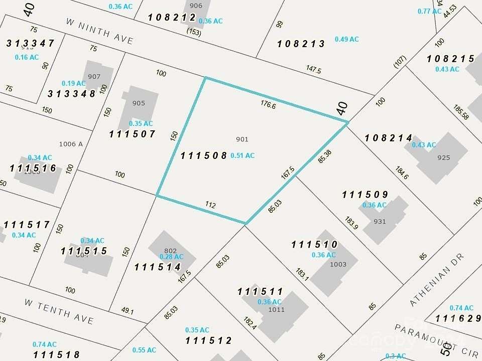 0.51 Acres of Residential Land for Sale in Gastonia, North Carolina