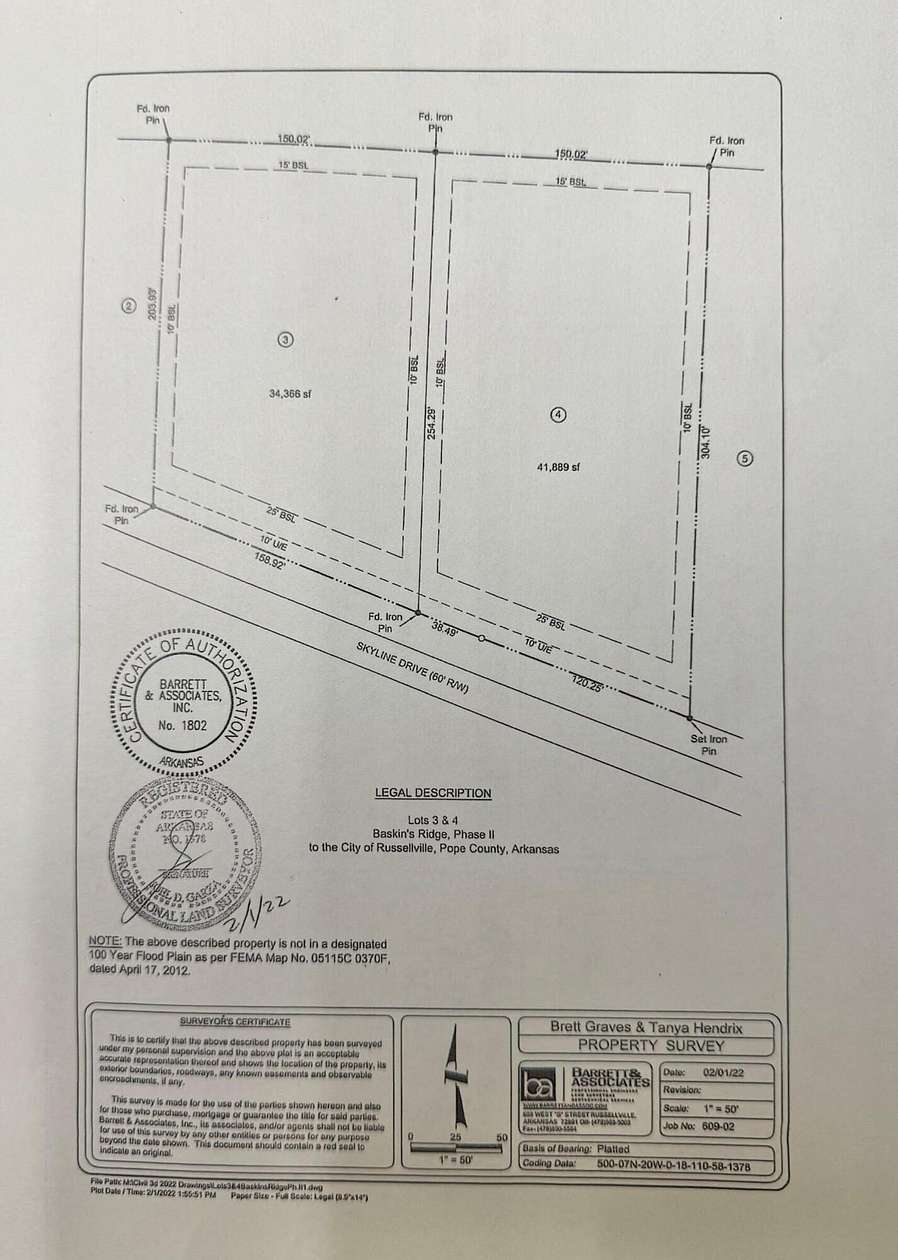 1.75 Acres of Residential Land for Sale in Russellville, Arkansas