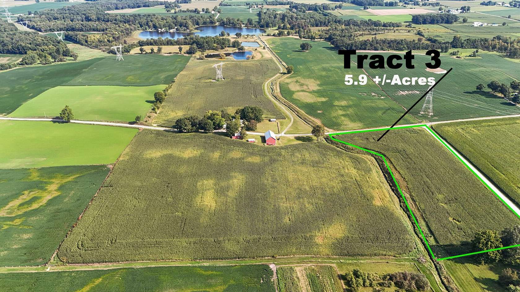 5.9 Acres of Recreational Land for Auction in Warsaw, Indiana