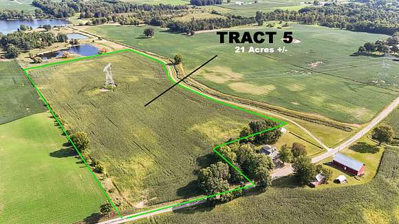 21 Acres of Recreational Land & Farm for Auction in Warsaw, Indiana