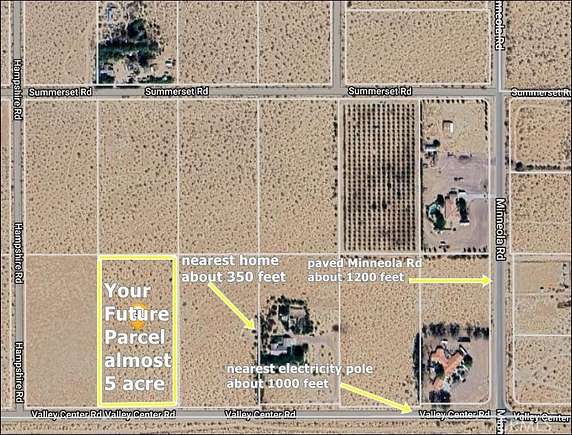 4.66 Acres of Residential Land for Sale in Newberry Springs, California