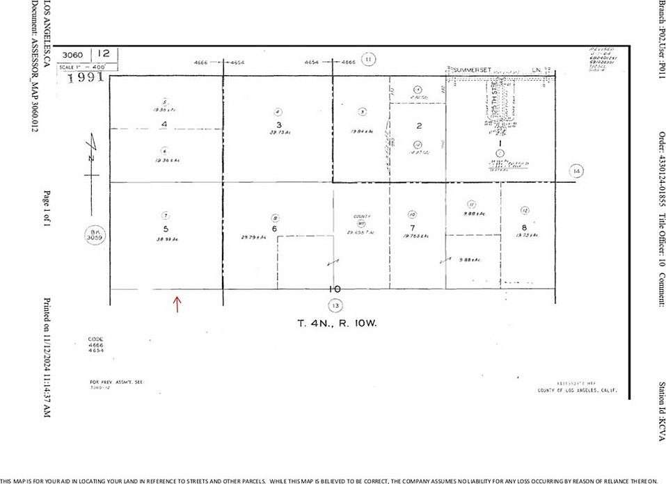 39.762 Acres of Land for Sale in Juniper Hills, California