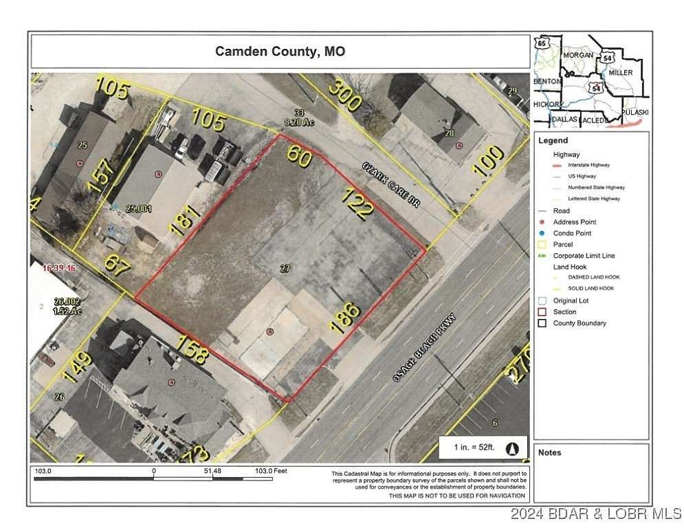 0.71 Acres of Commercial Land for Sale in Osage Beach, Missouri