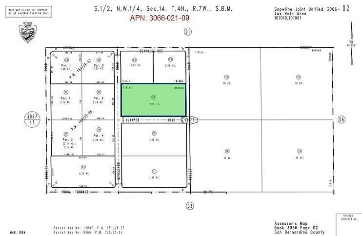 4.102 Acres of Residential Land for Sale in Phelan, California