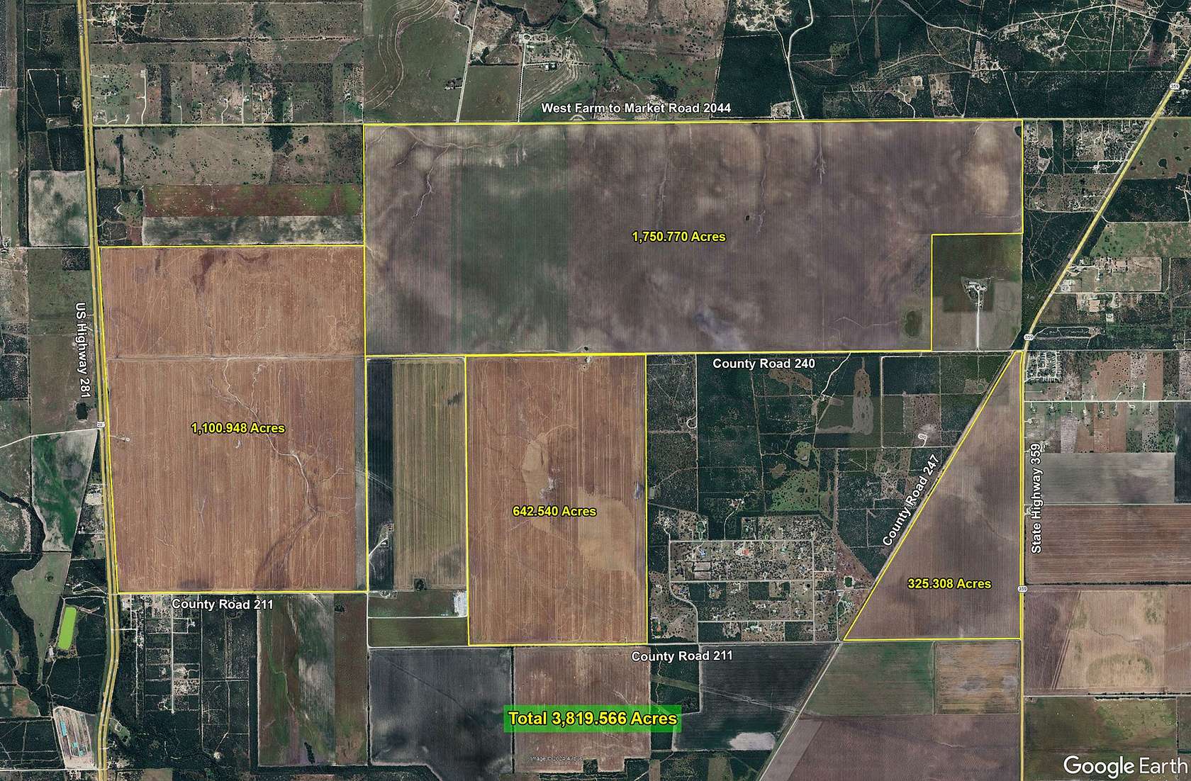 3,819.57 Acres of Agricultural Land for Sale in Alice, Texas