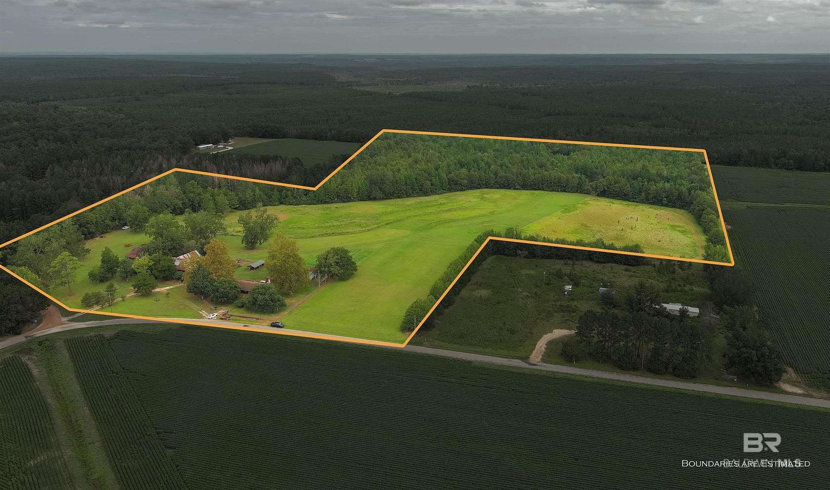 38 Acres of Land with Home for Sale in Atmore, Alabama