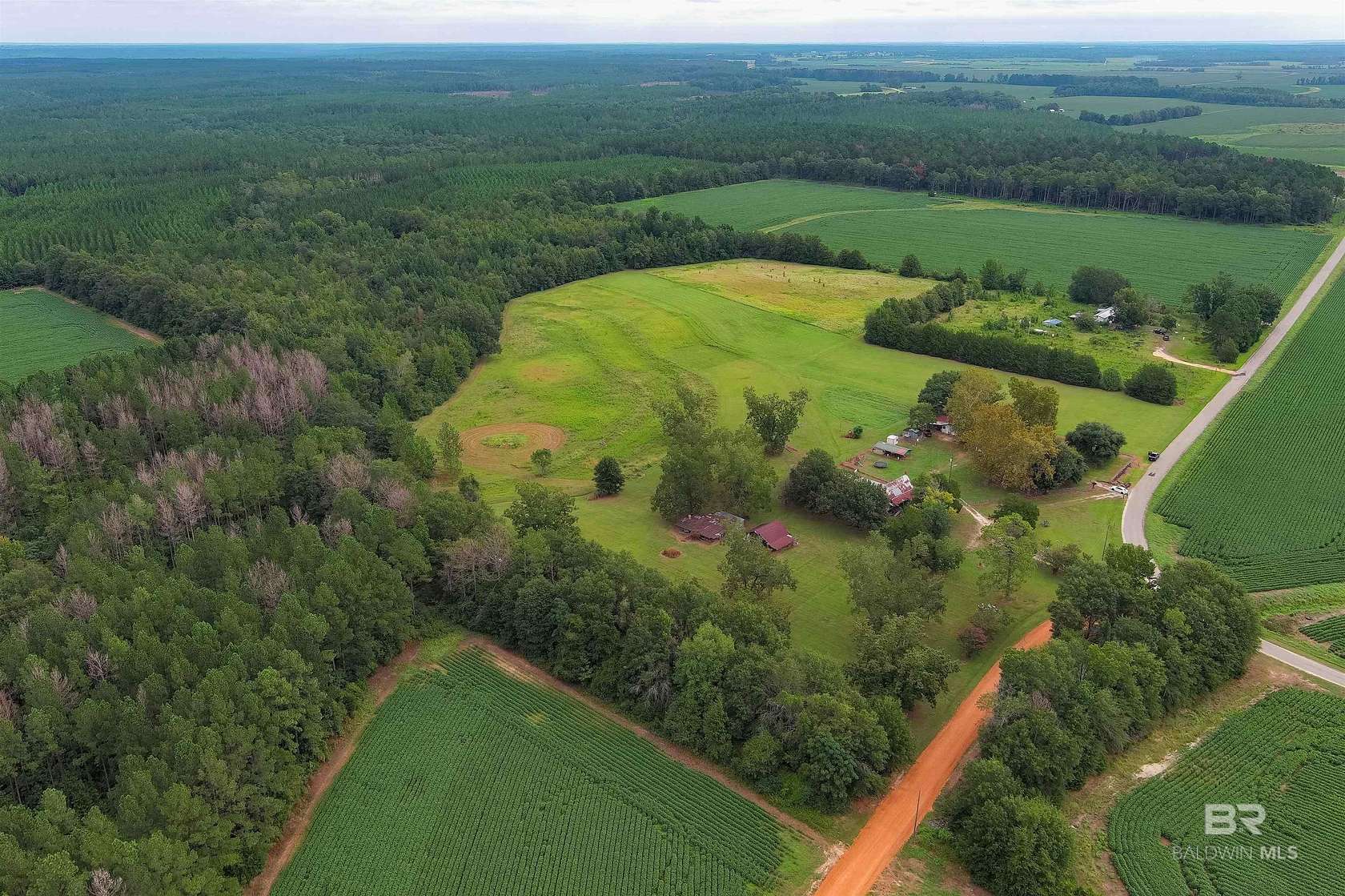 38 Acres of Land with Home for Sale in Atmore, Alabama