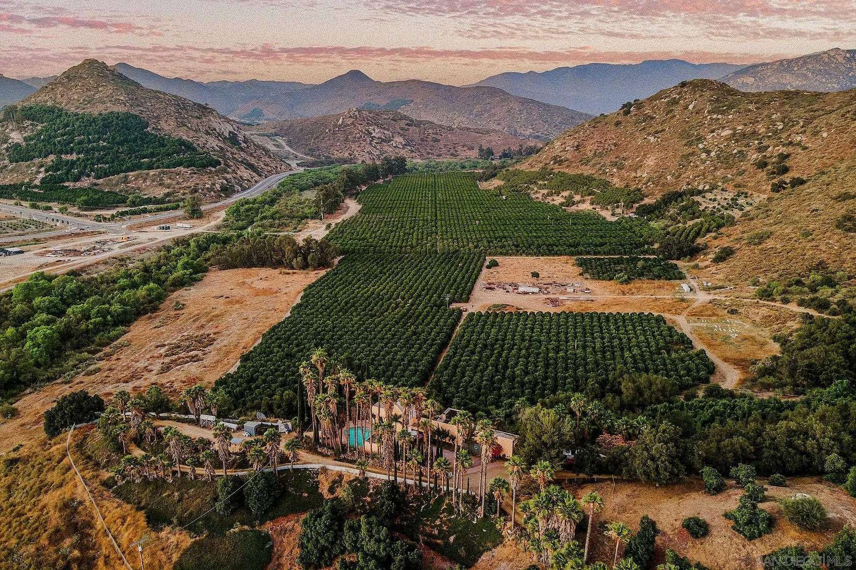 93.36 Acres of Agricultural Land with Home for Sale in Fallbrook, California