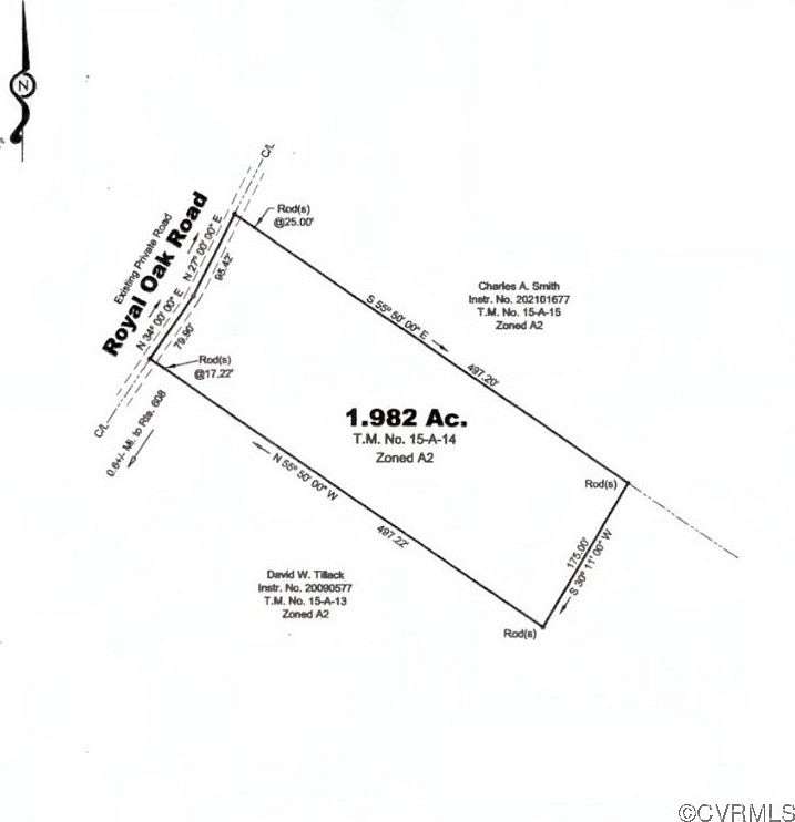 1.982 Acres of Land for Sale in Columbia, Virginia