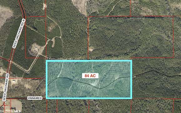 84 Acres of Recreational Land for Sale in Robertsdale, Alabama