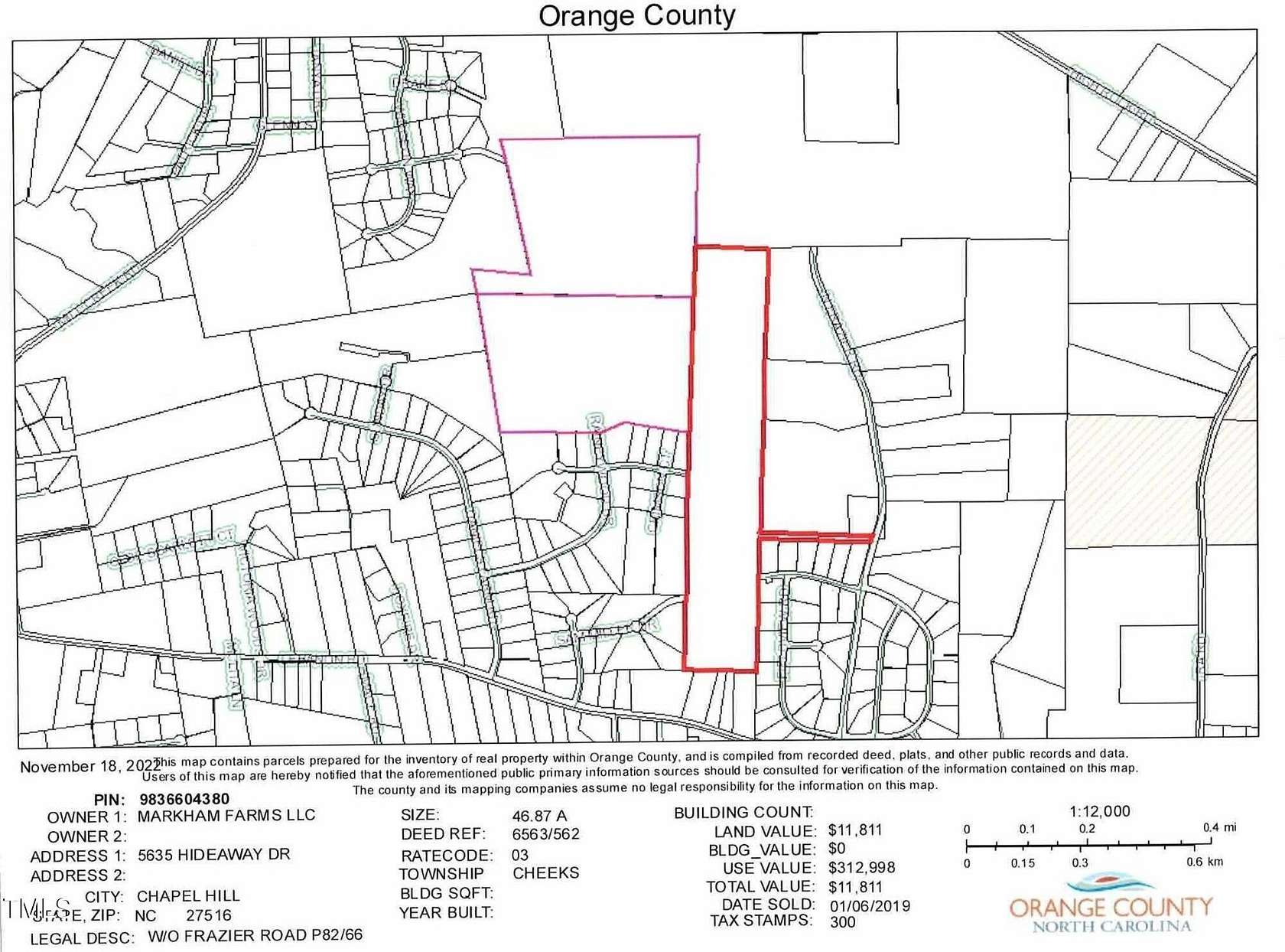 162.58 Acres of Agricultural Land for Sale in Efland, North Carolina