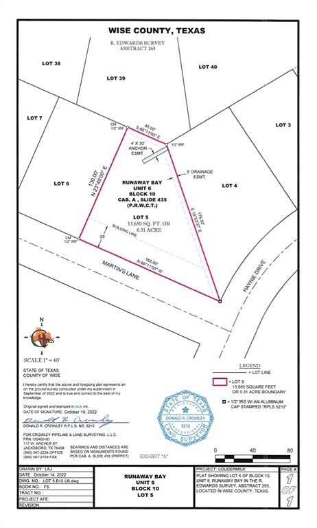 0.305 Acres of Residential Land for Sale in Runaway Bay, Texas