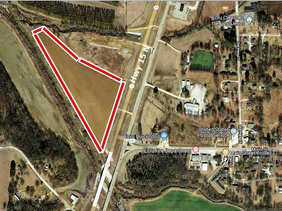 13.16 Acres of Commercial Land for Sale in Ecru, Mississippi