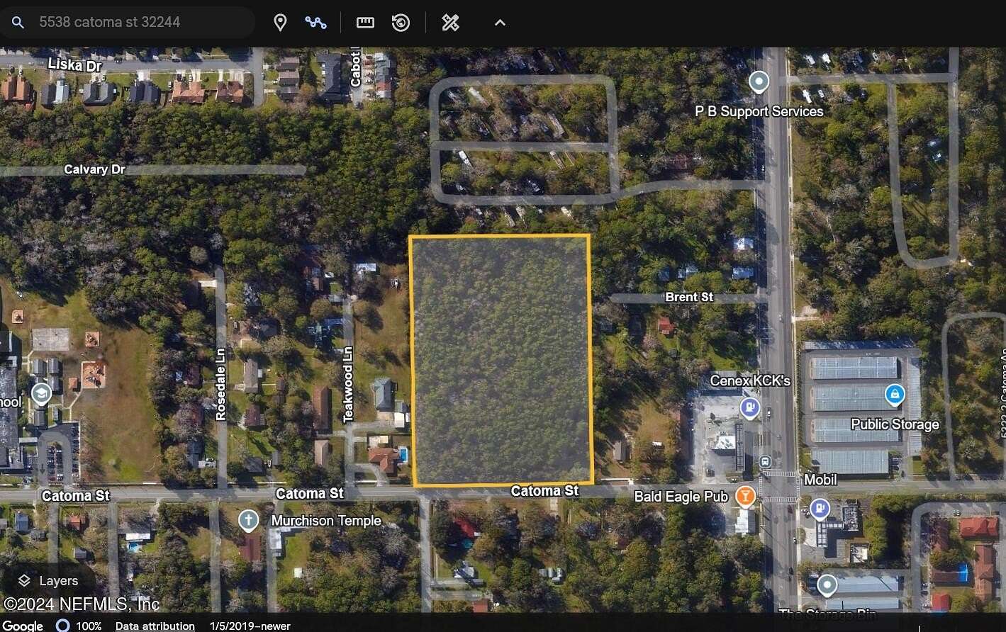 6.7 Acres of Land for Sale in Jacksonville, Florida