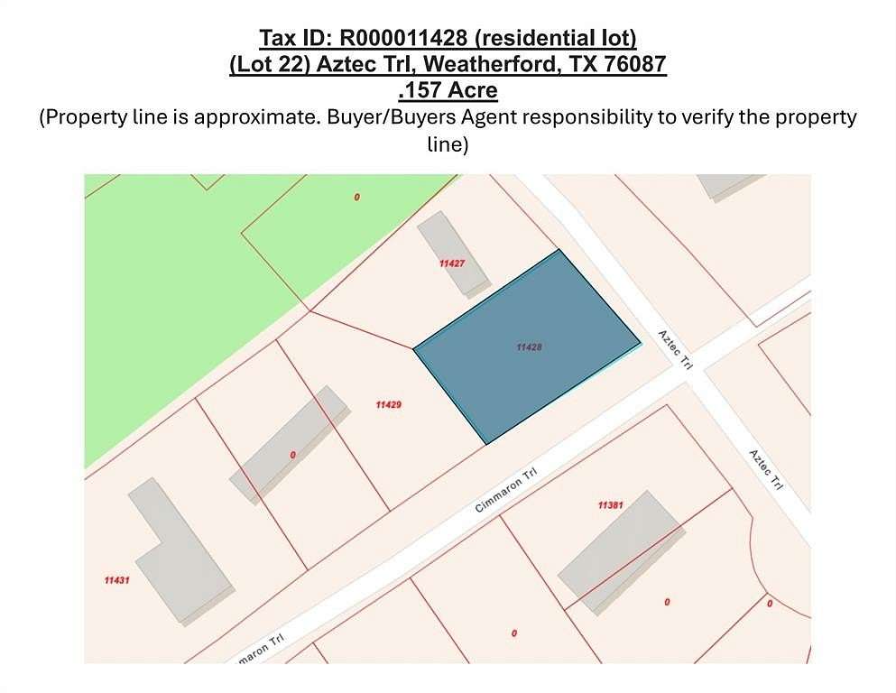 0.157 Acres of Residential Land for Sale in Weatherford, Texas