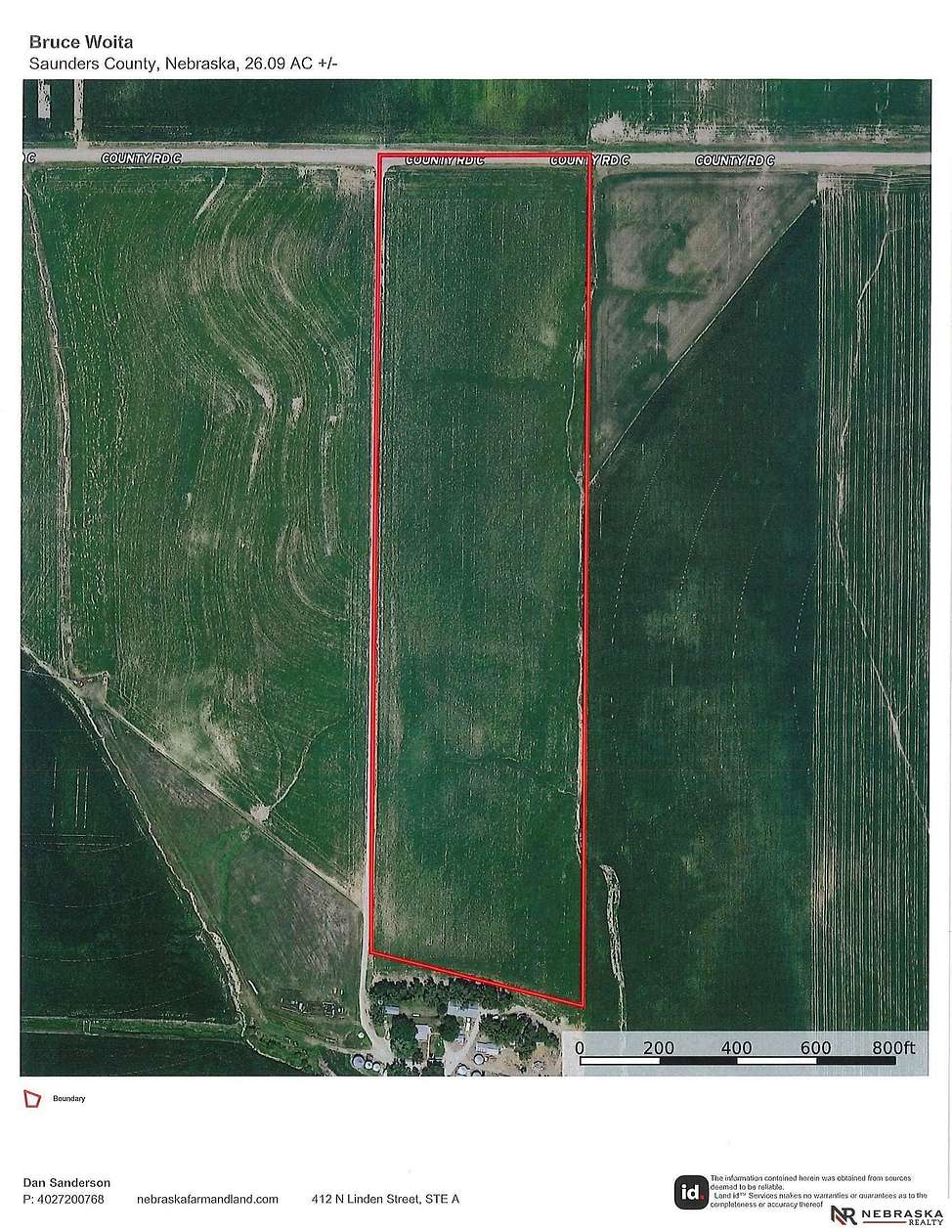 26.09 Acres of Agricultural Land for Sale in Valparaiso, Nebraska