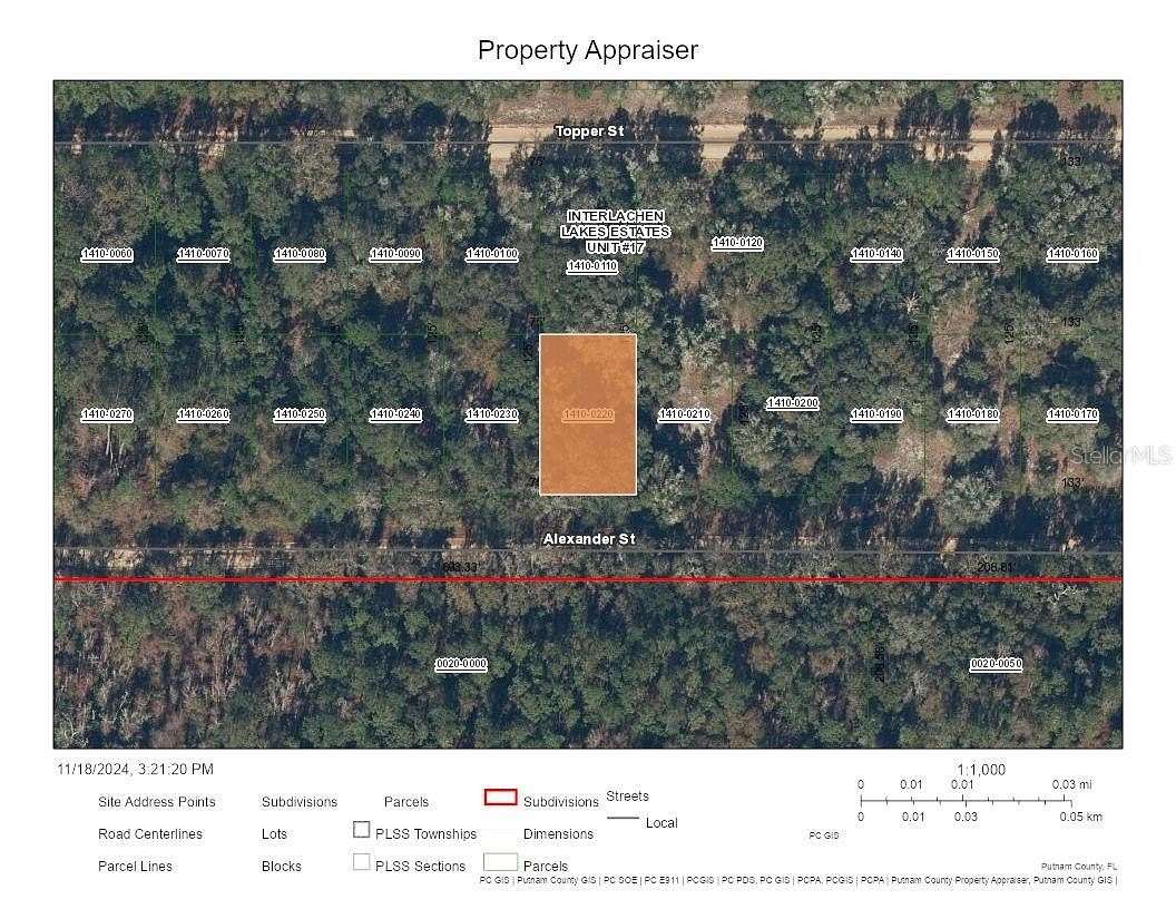 0.22 Acres of Residential Land for Sale in Interlachen, Florida