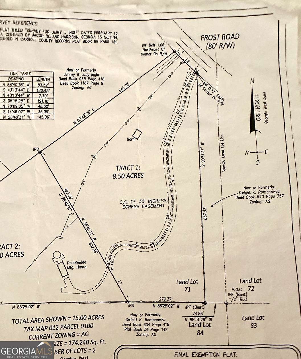 8.5 Acres of Residential Land for Sale in Bowdon, Georgia