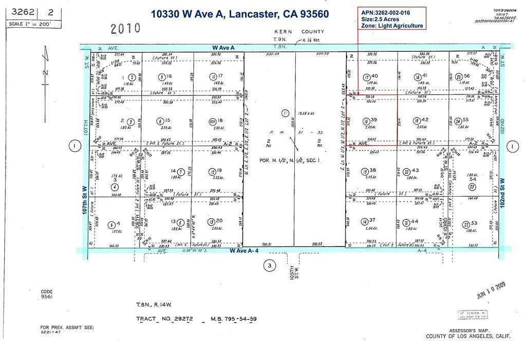 2.5 Acres of Land for Sale in Lancaster, California