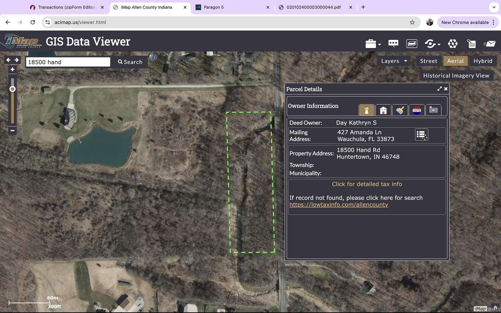 4.02 Acres of Residential Land for Sale in Huntertown, Indiana