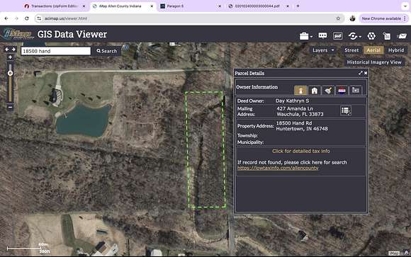 4.02 Acres of Residential Land for Sale in Huntertown, Indiana