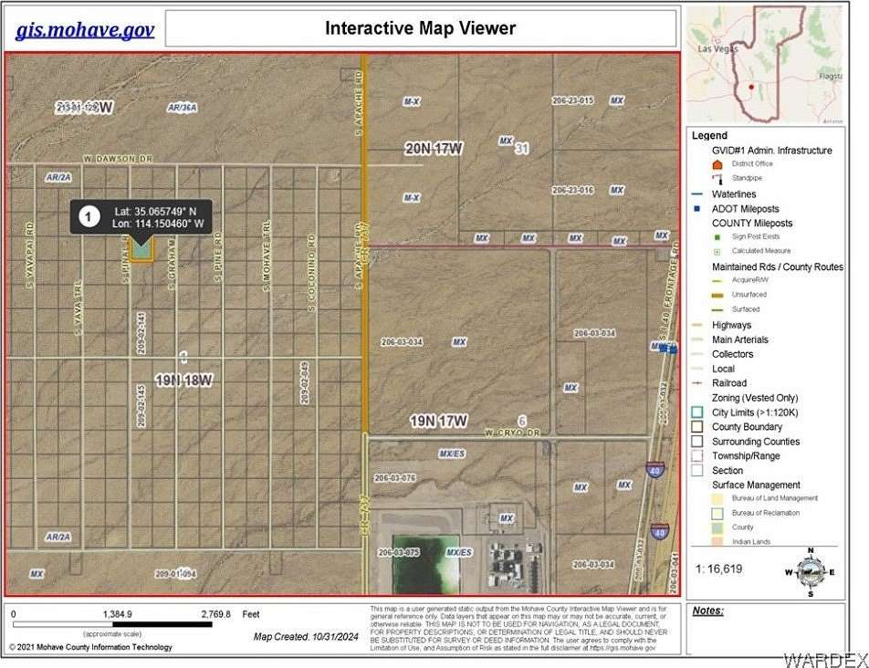 2.35 Acres of Residential Land for Sale in Golden Valley, Arizona