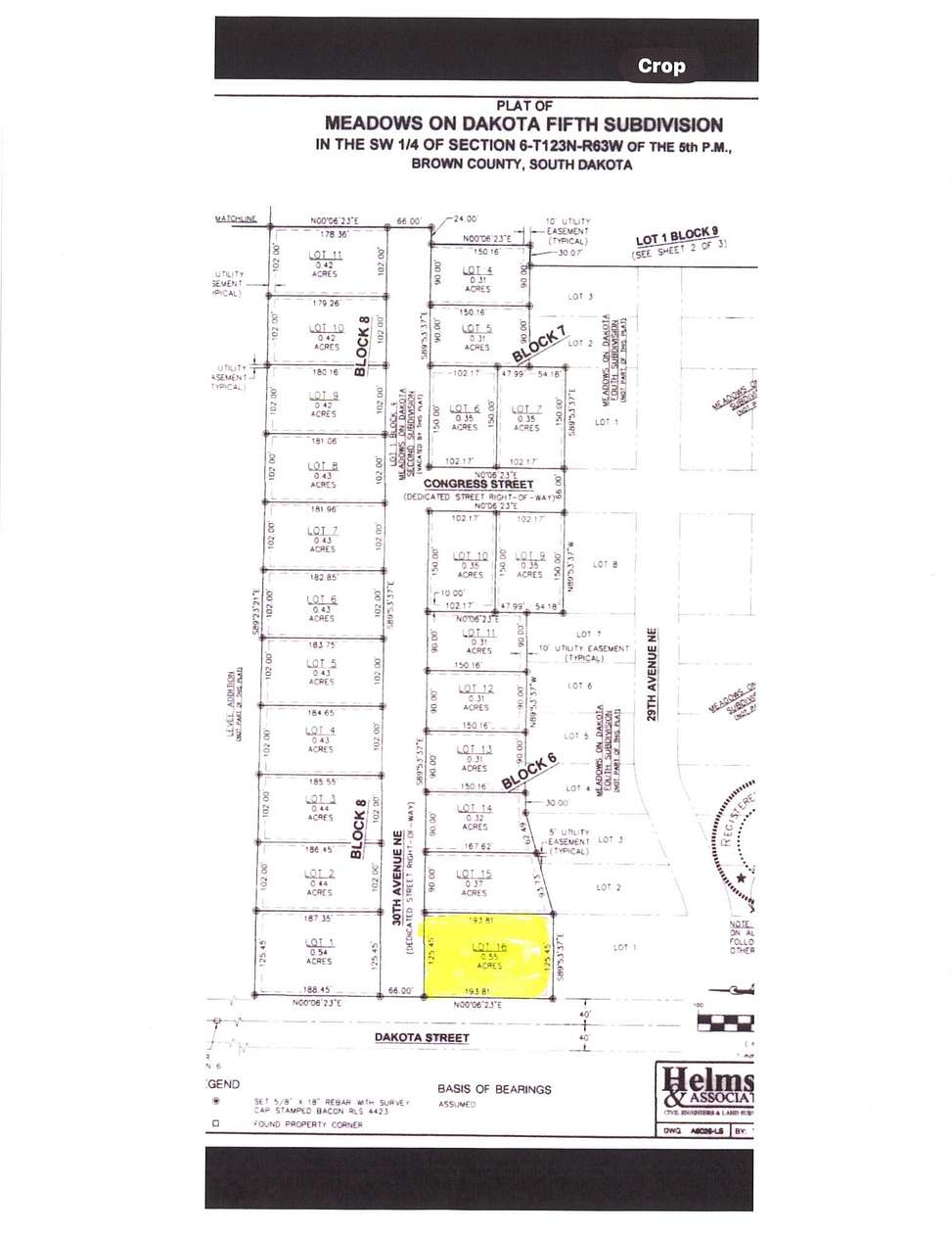 0.55 Acres of Land for Sale in Aberdeen, South Dakota